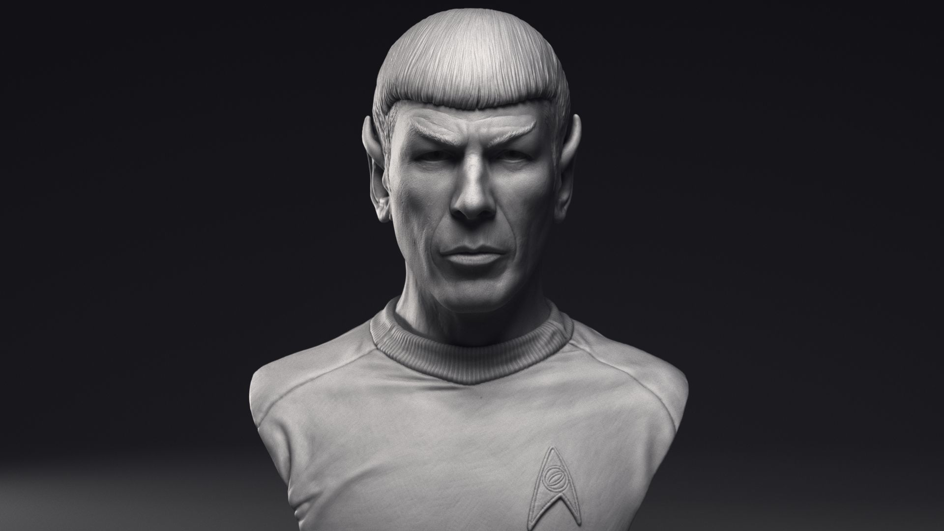 Leonard Nimoy as Mr Spock Bust Printable 3D Model 3D print model_21