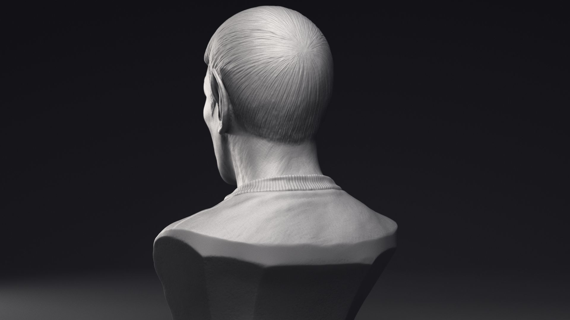 Leonard Nimoy as Mr Spock Bust Printable 3D Model 3D print model_27