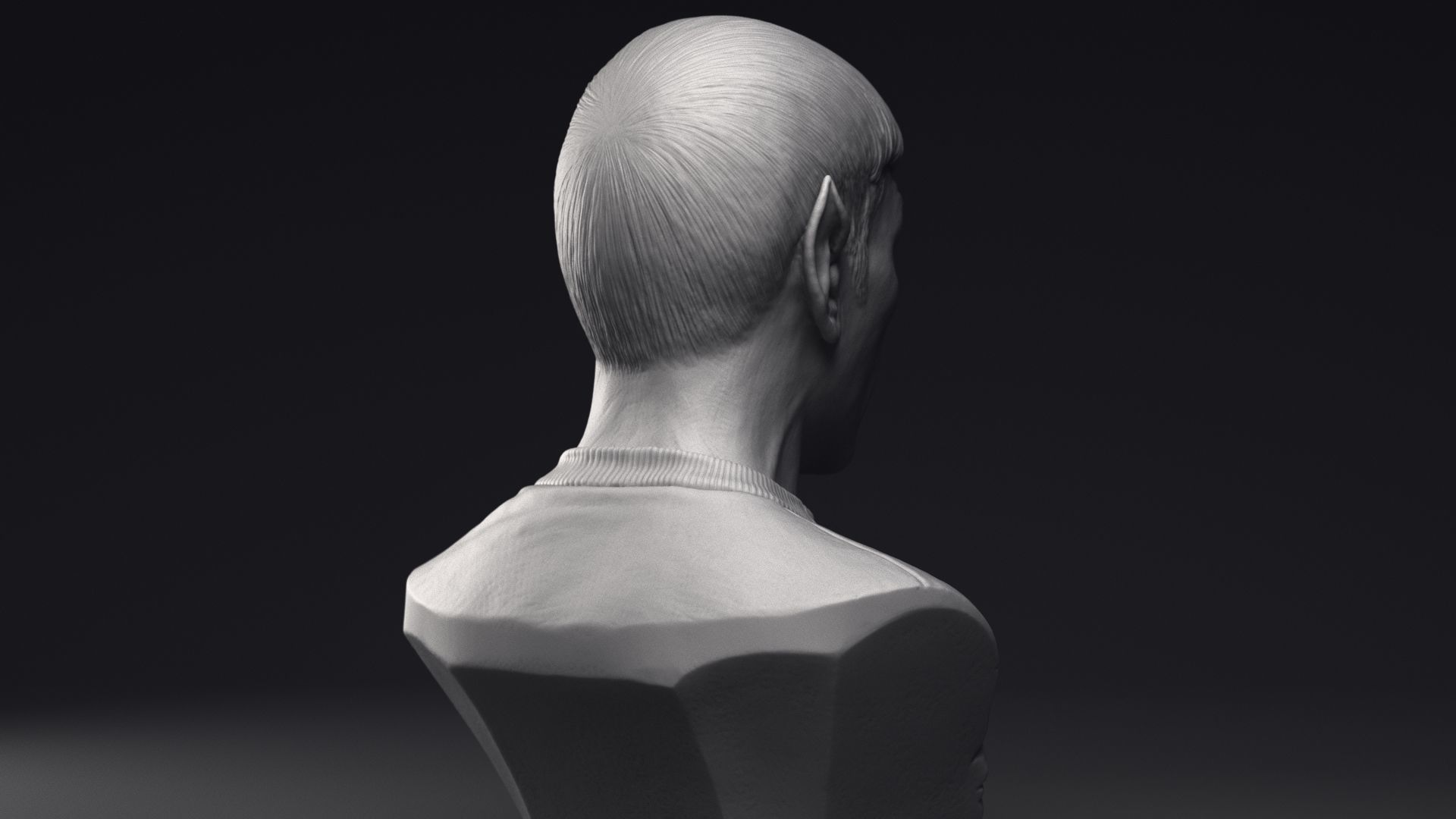 Leonard Nimoy as Mr Spock Bust Printable 3D Model 3D print model_30