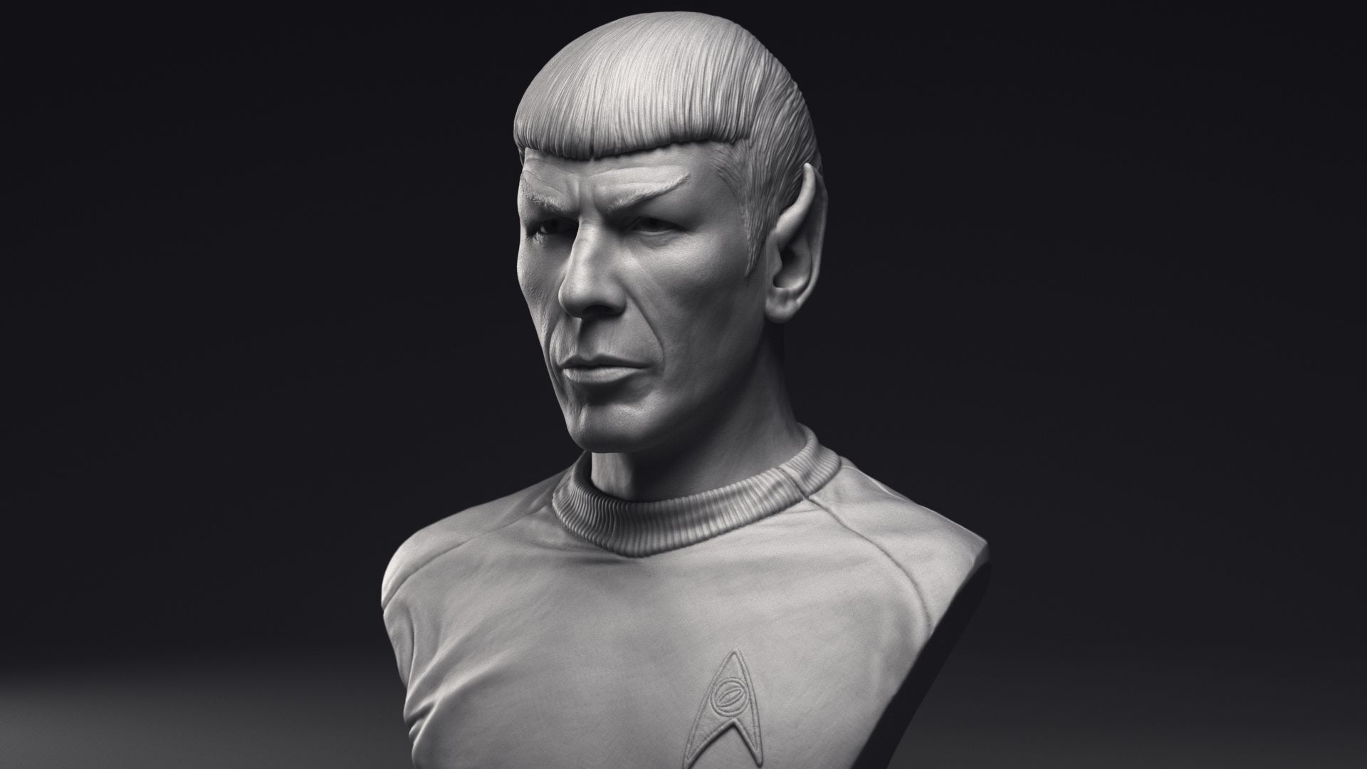 Leonard Nimoy as Mr Spock Bust Printable 3D Model 3D print model_22