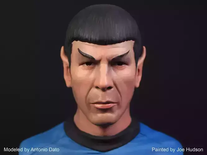 Leonard Nimoy as Mr Spock Bust Printable 3D Model 3D print model