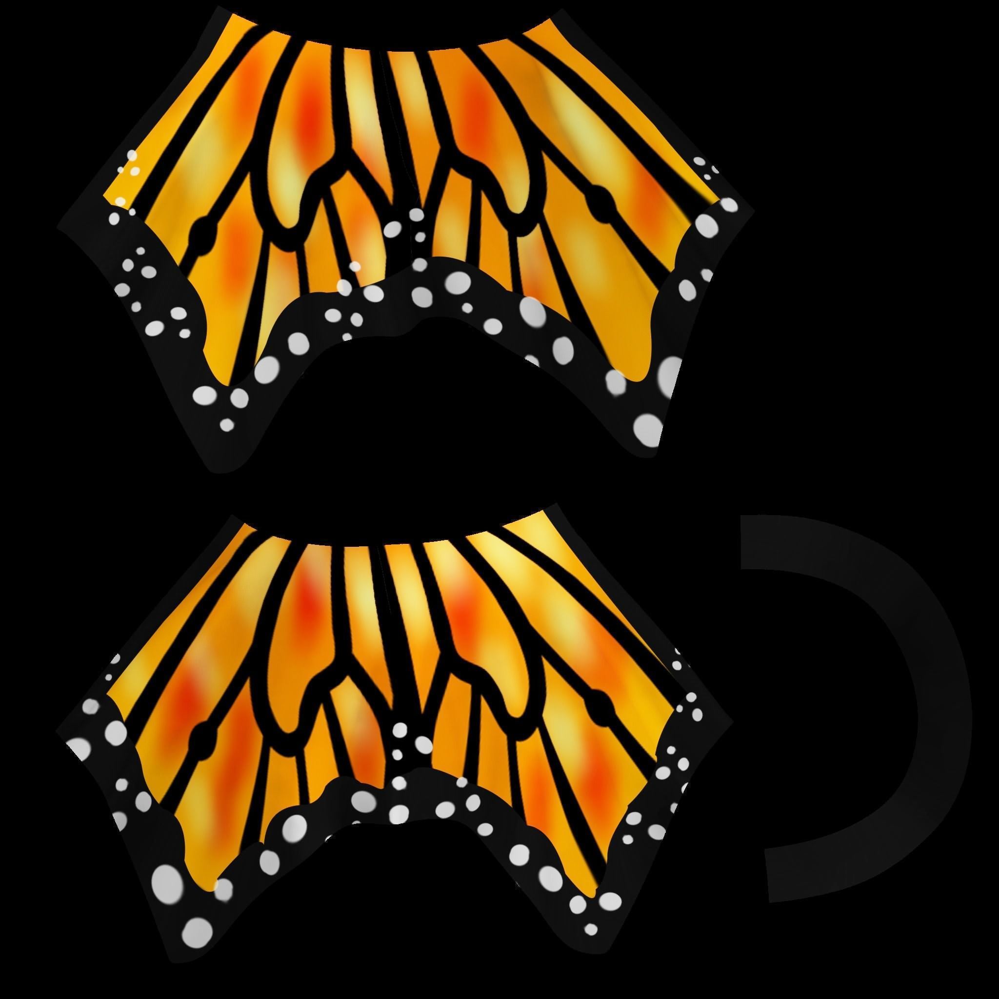 Butterfly Skirt Low-poly 3D model_6