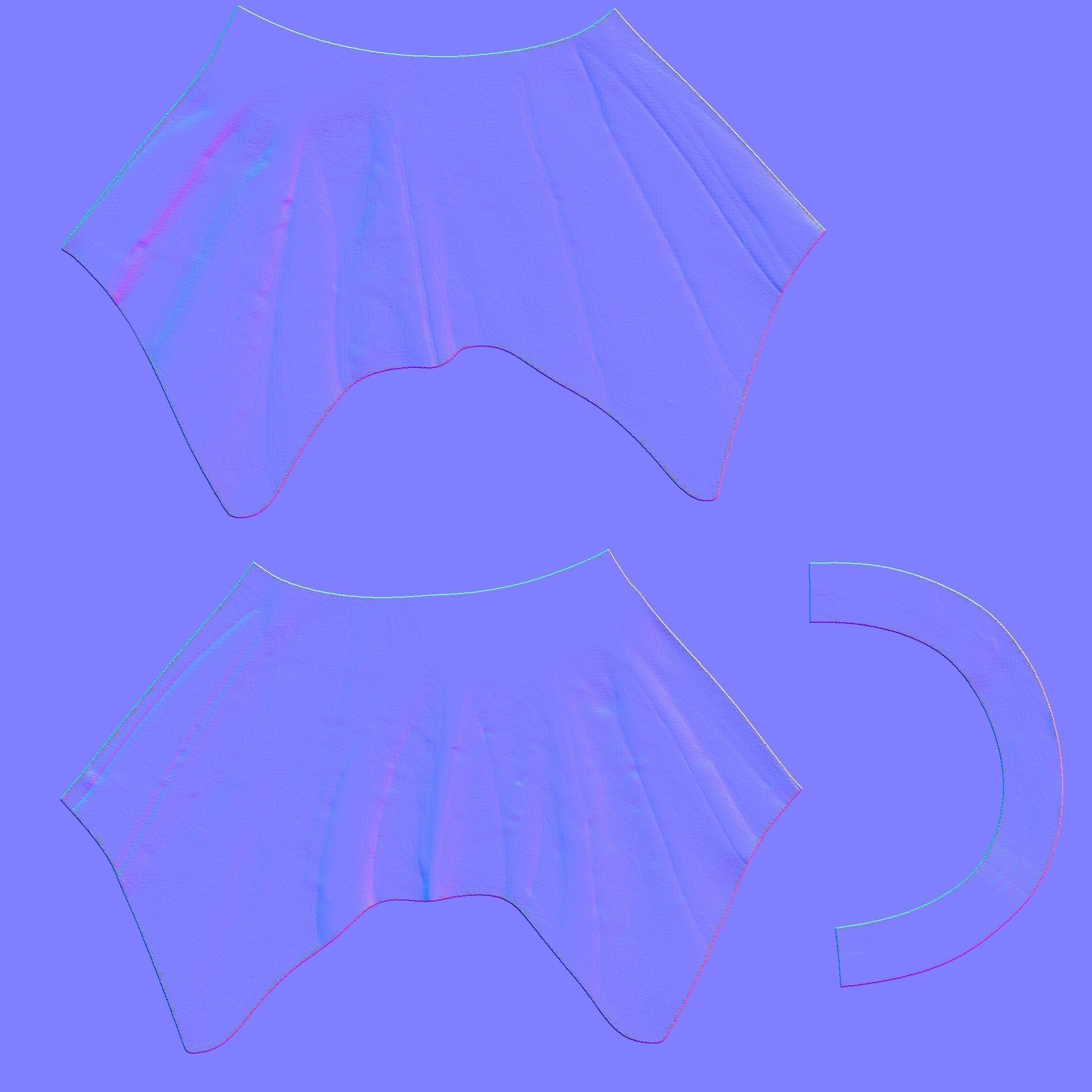 Butterfly Skirt Low-poly 3D model_9