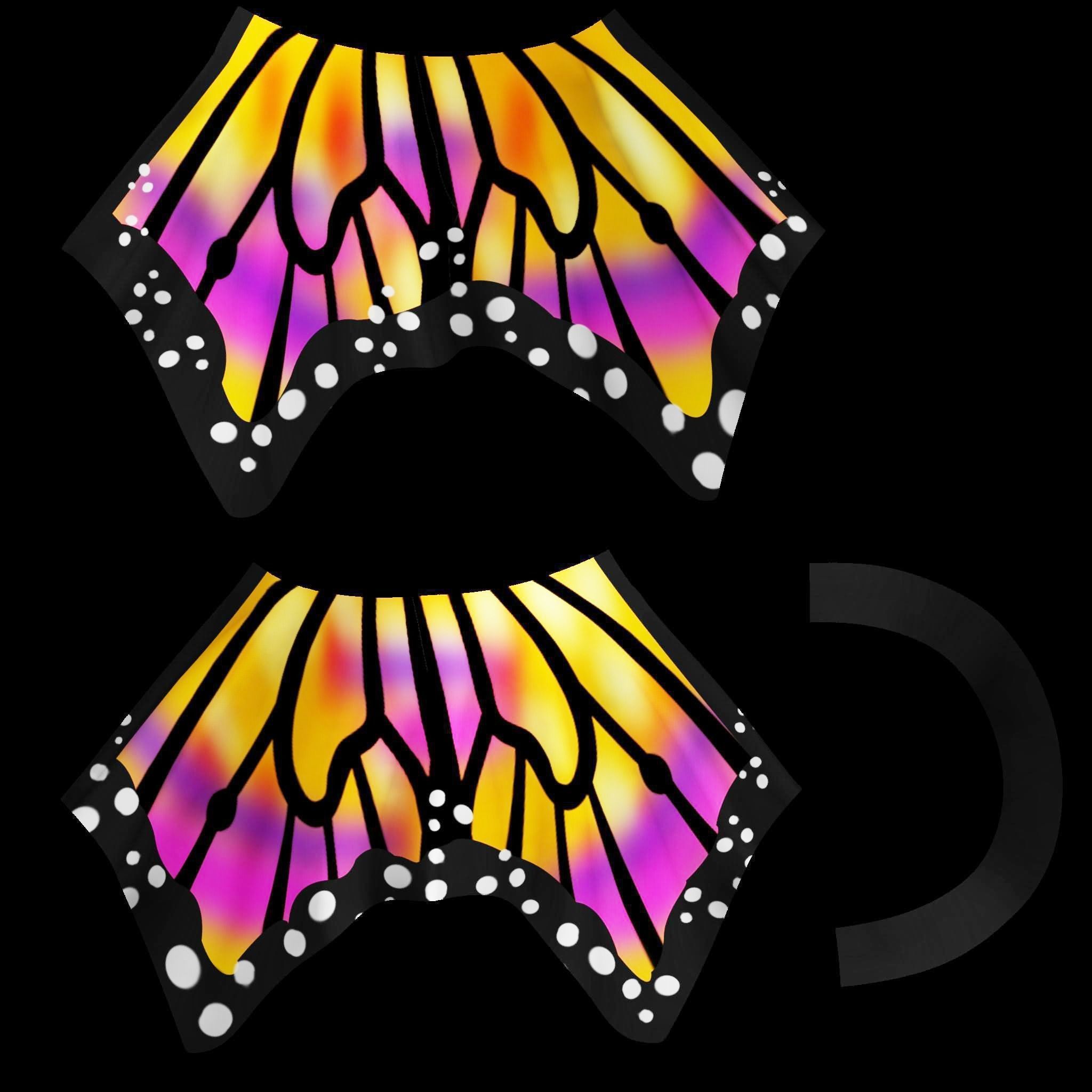 Butterfly Skirt Low-poly 3D model_7