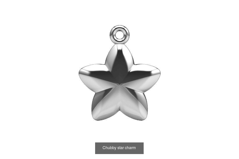 Charms silver hash symbol charm 3D Model Collection_1