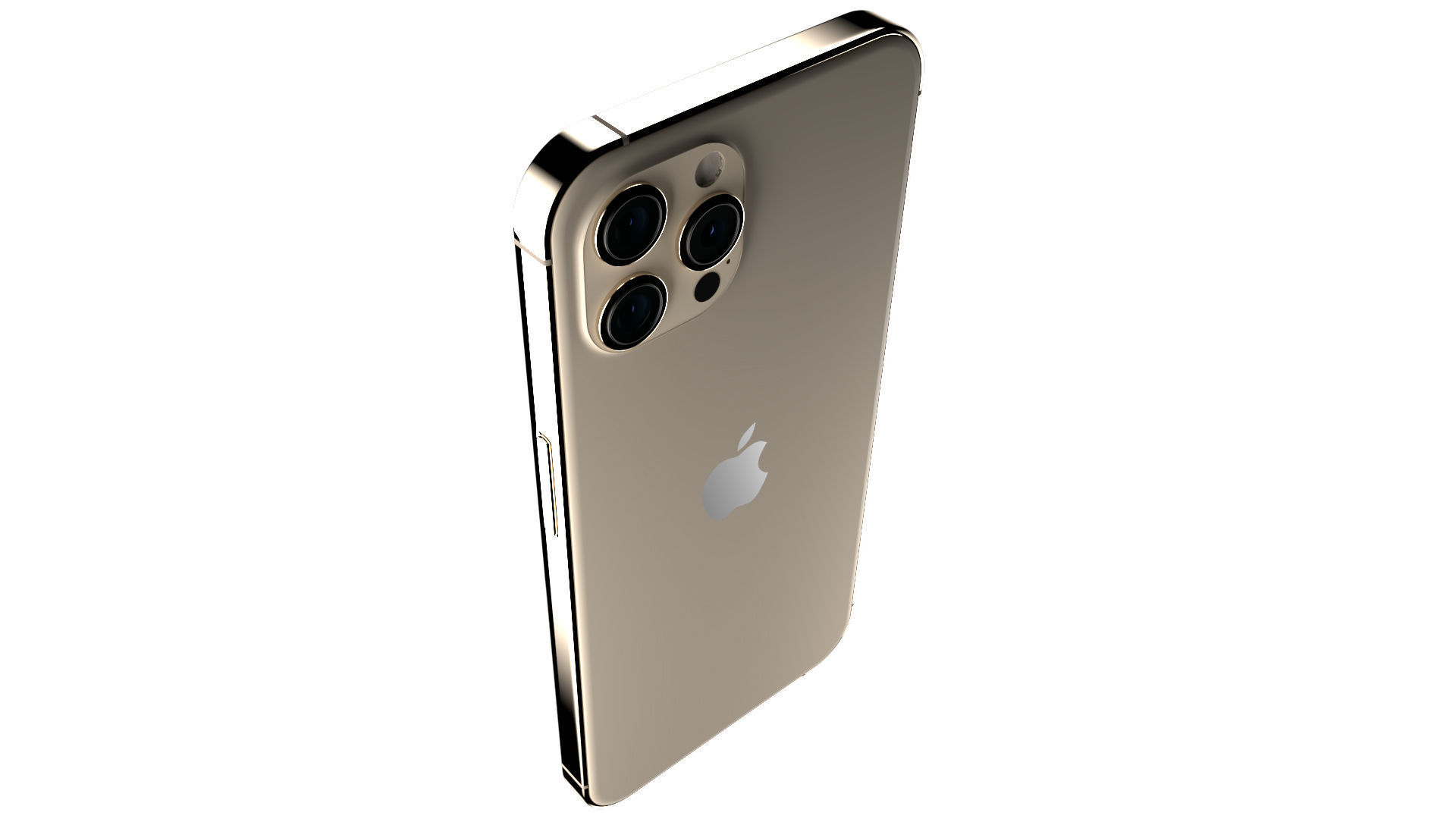 Apple iPhone 13 Pro Max Gold  Low-poly 3D model_8