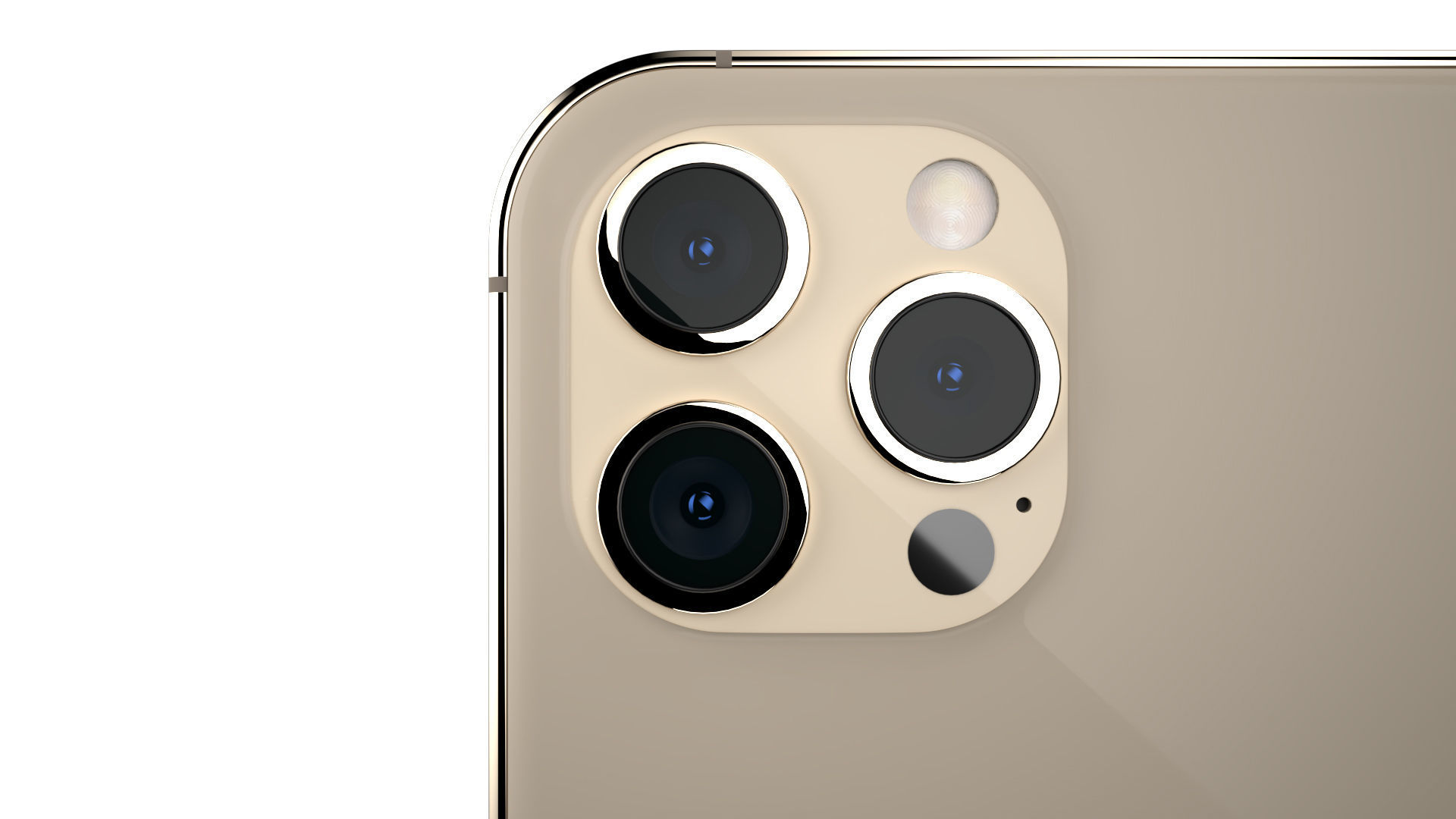 Apple iPhone 13 Pro Max Gold  Low-poly 3D model_5
