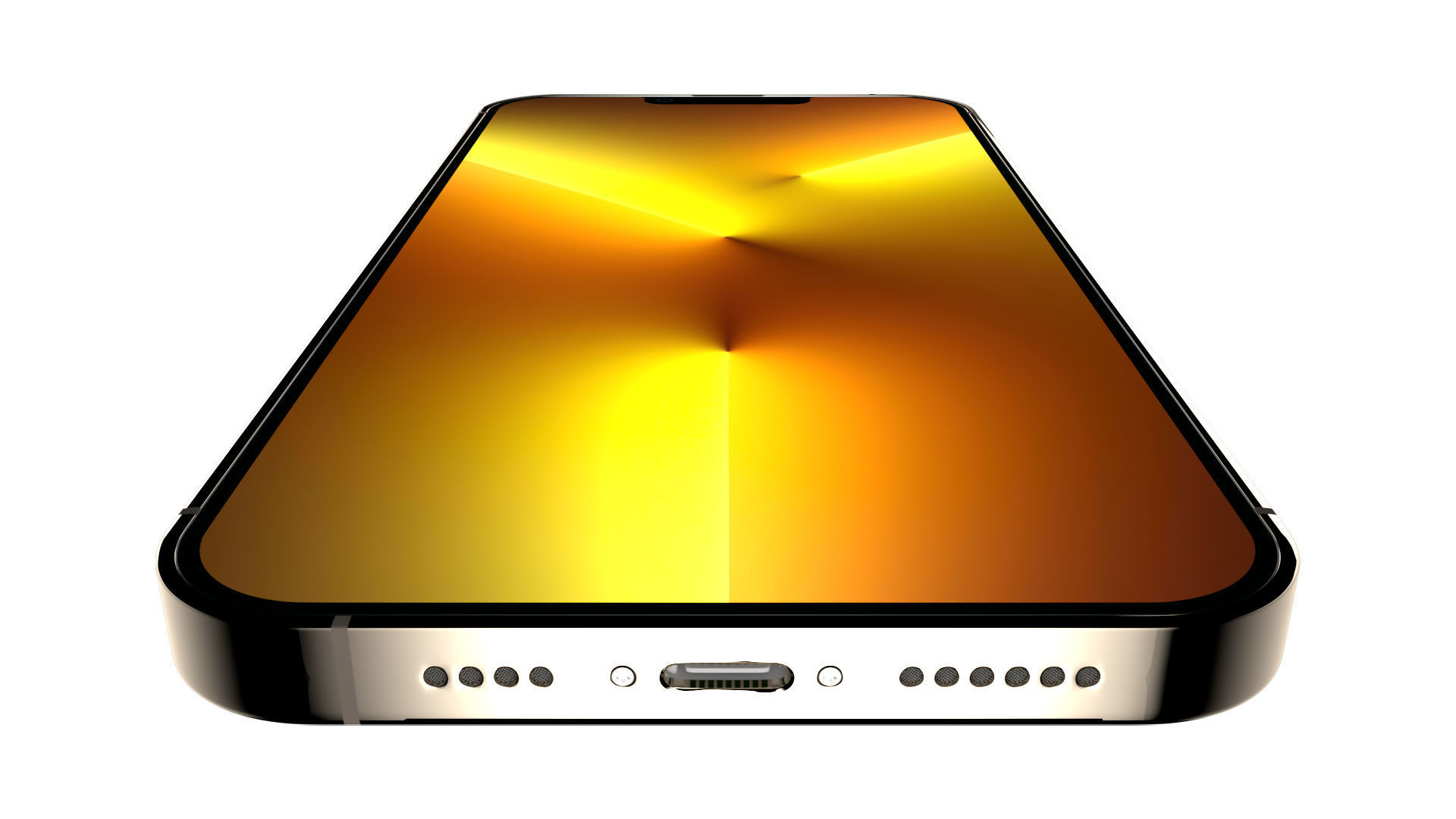 Apple iPhone 13 Pro Max Gold  Low-poly 3D model_7