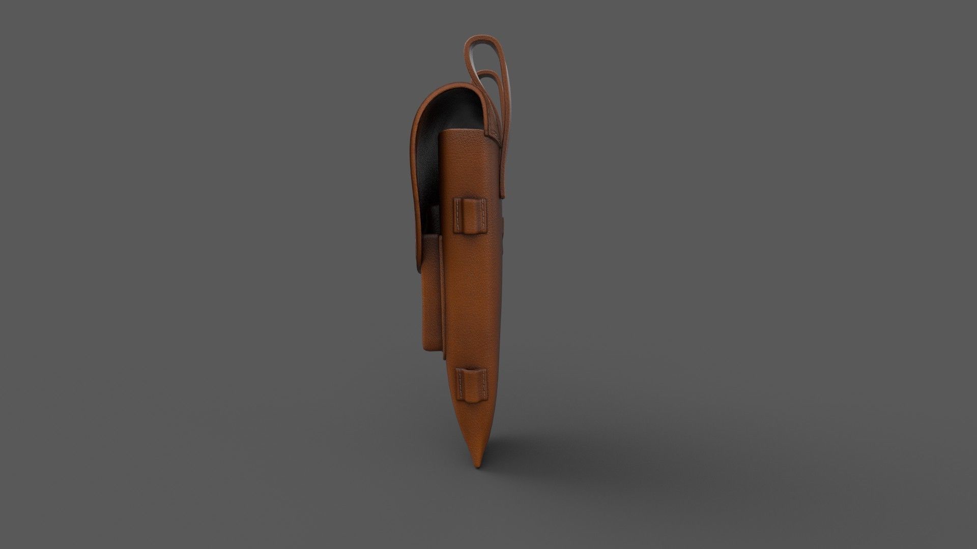 Vintage Gun Holster Low-poly 3D model_3