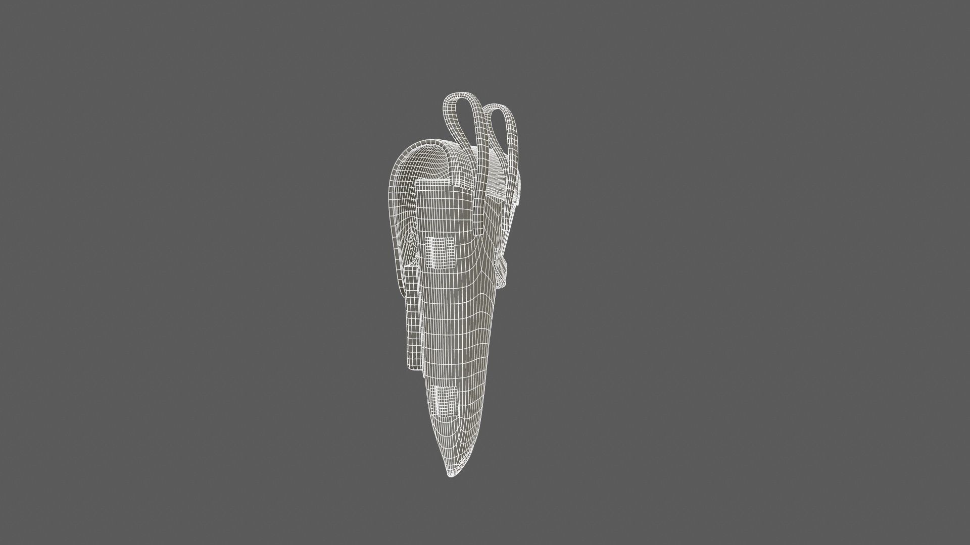 Vintage Gun Holster Low-poly 3D model_10