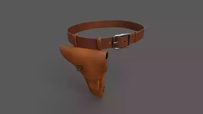 Vintage Pistol Holster with belt Game Ready