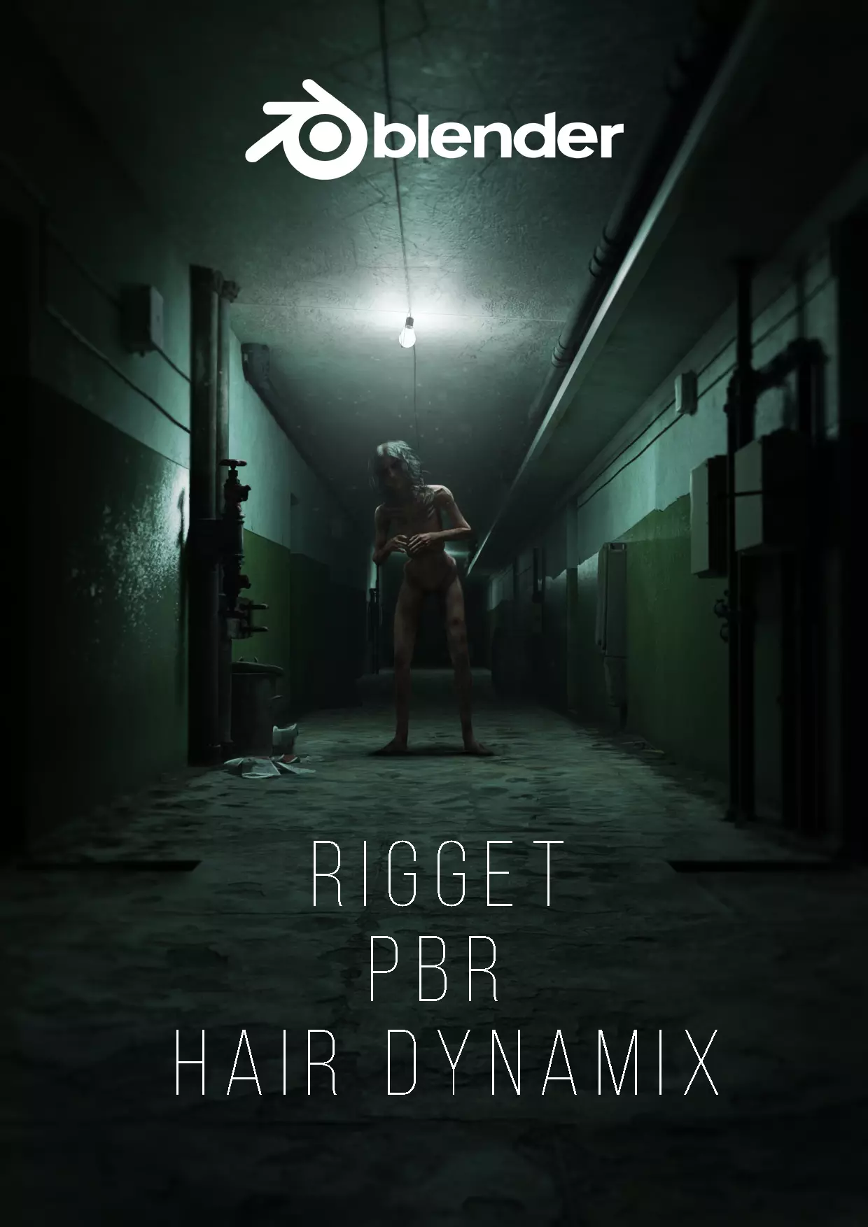 Creepy Horror Woman 3D model_0