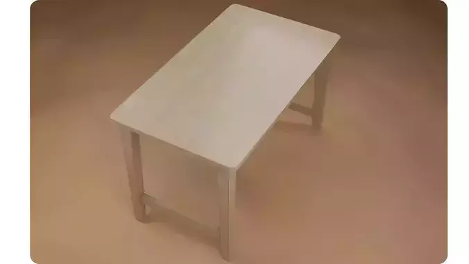 Light Oak Table with PBR textures  Low-poly 3D model