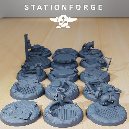 Wasteland Bases 25mm and 32mm 3D print model
