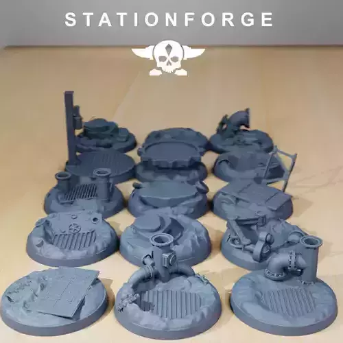 Wasteland Bases 25mm and 32mm 3D print model