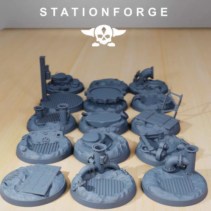 Wasteland Bases 25mm and 32mm 3D print model_0