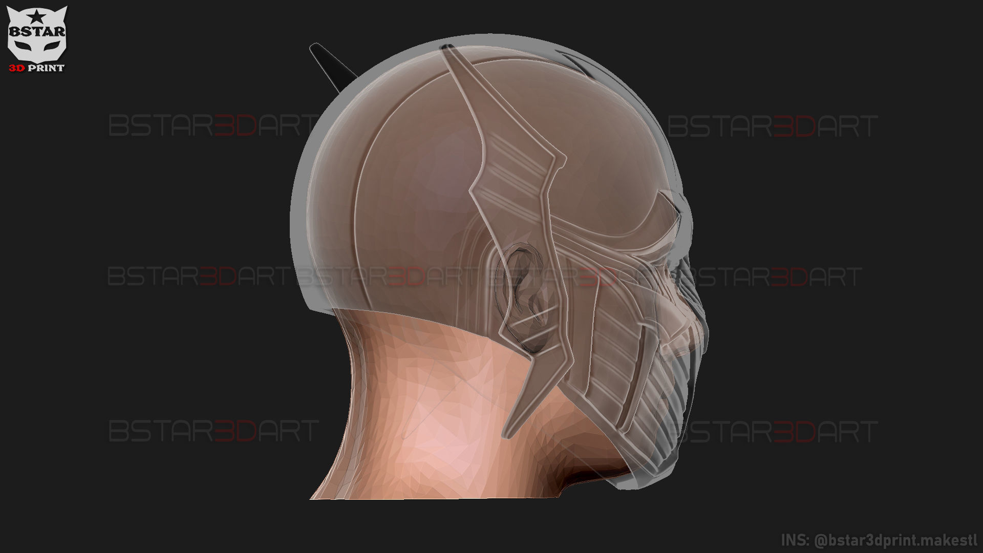 Red Death Batman Mask - Flash Mask - DC Comics 3D print model_22