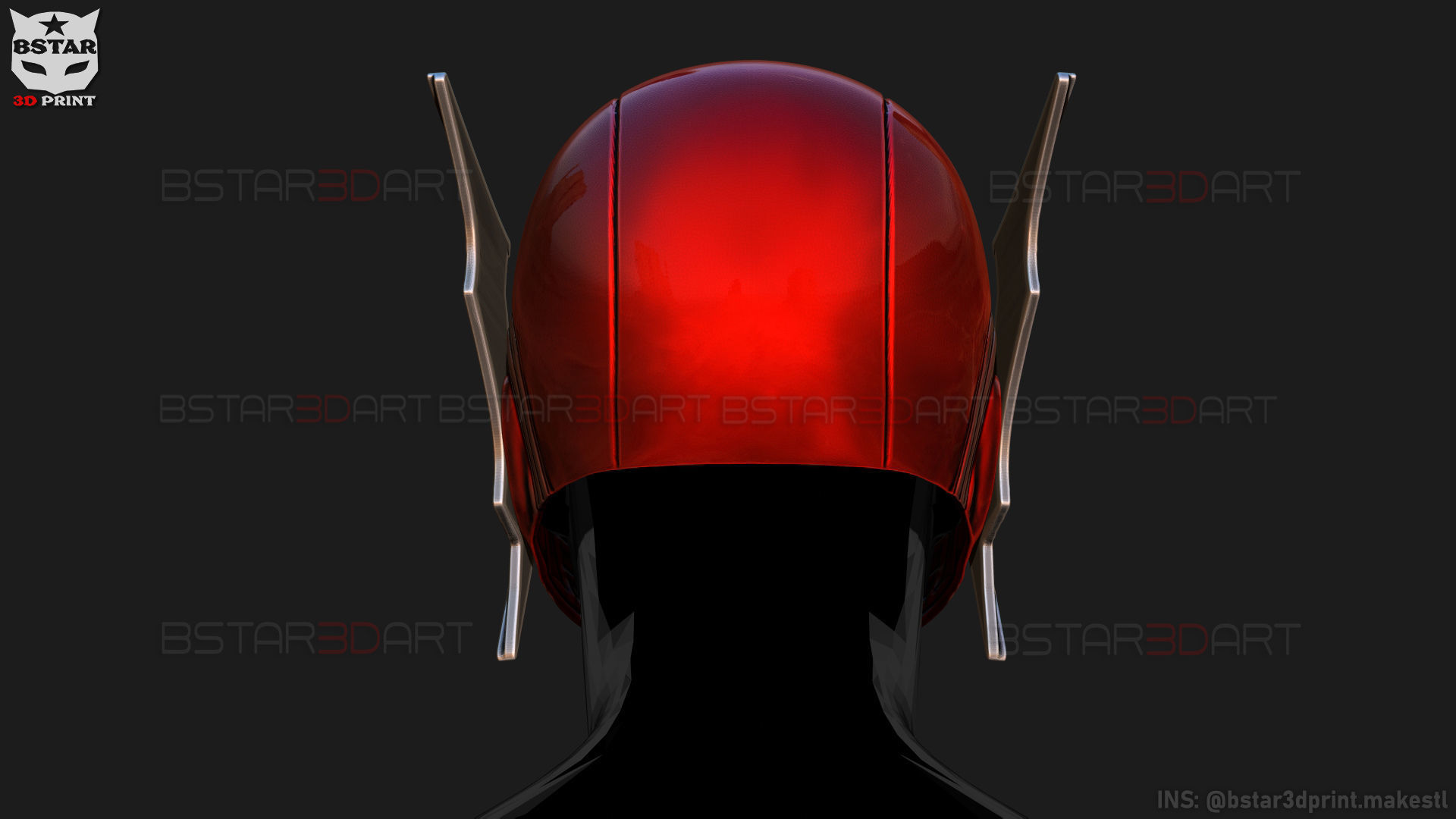 Red Death Batman Mask - Flash Mask - DC Comics 3D print model_10