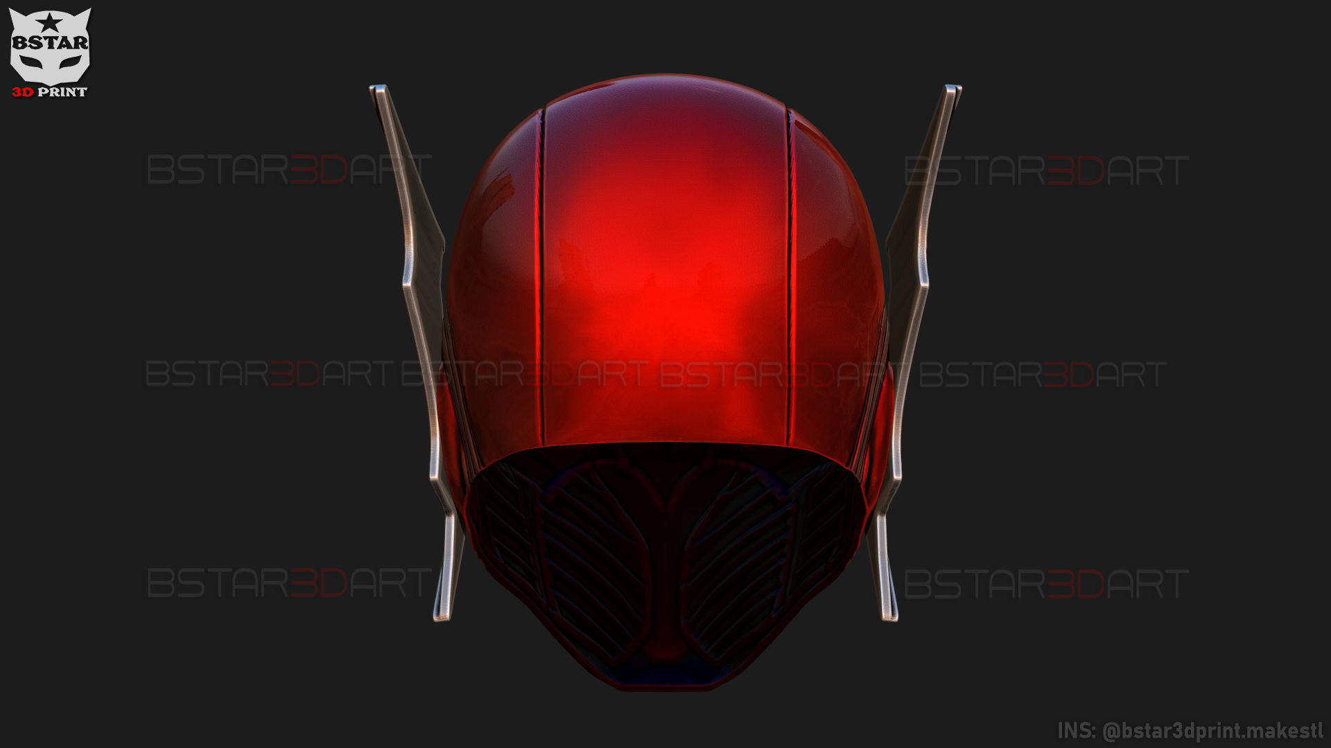 Red Death Batman Mask - Flash Mask - DC Comics 3D print model_4