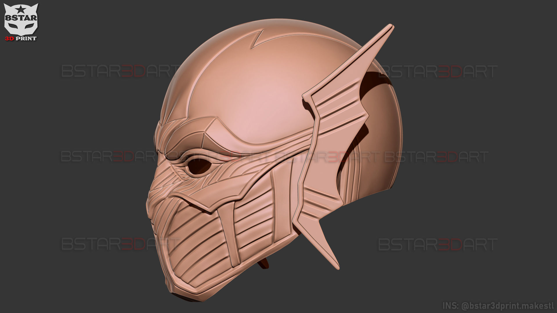 Red Death Batman Mask - Flash Mask - DC Comics 3D print model_14