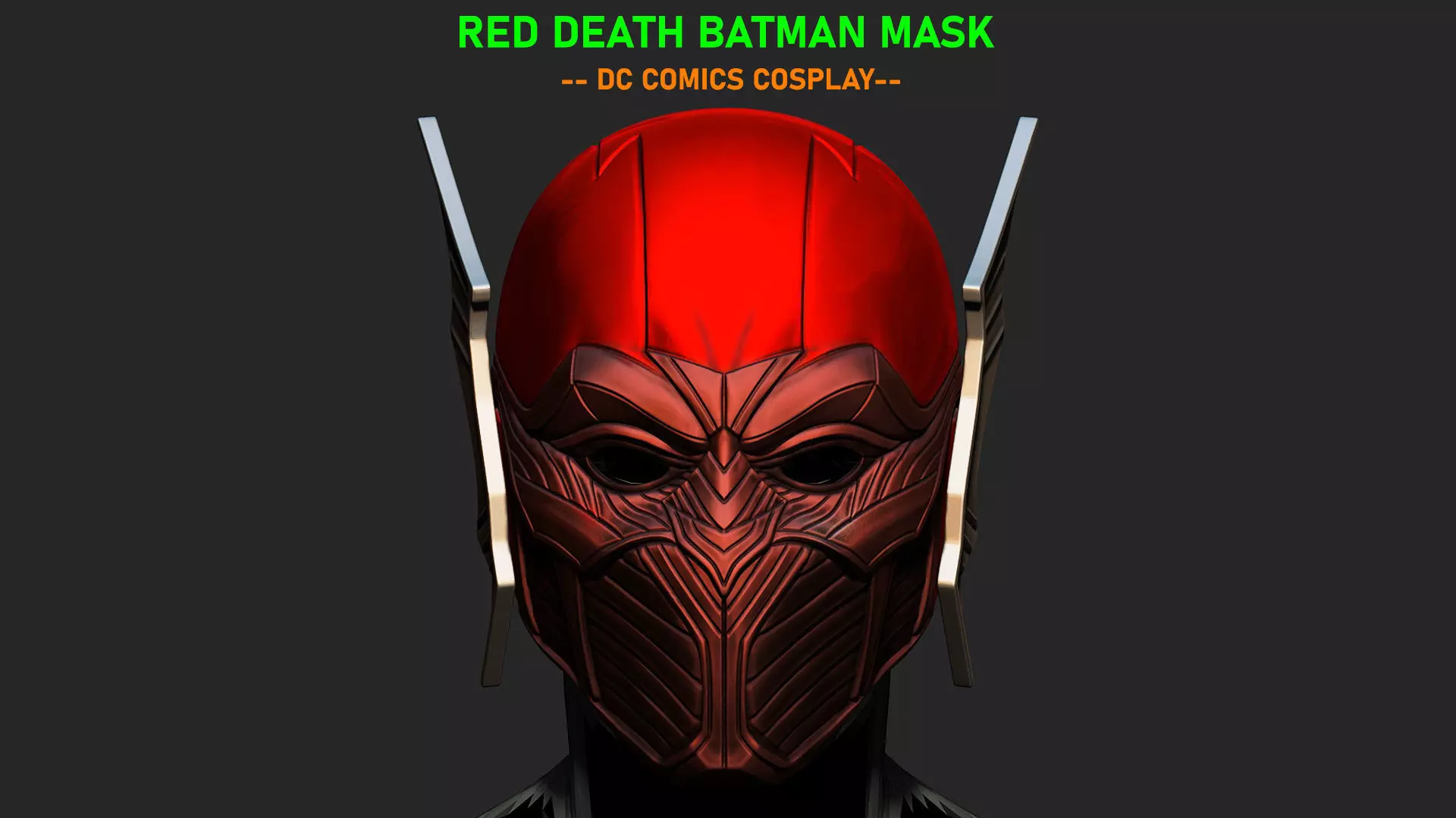 Red Death Batman Mask - Flash Mask - DC Comics 3D print model_0