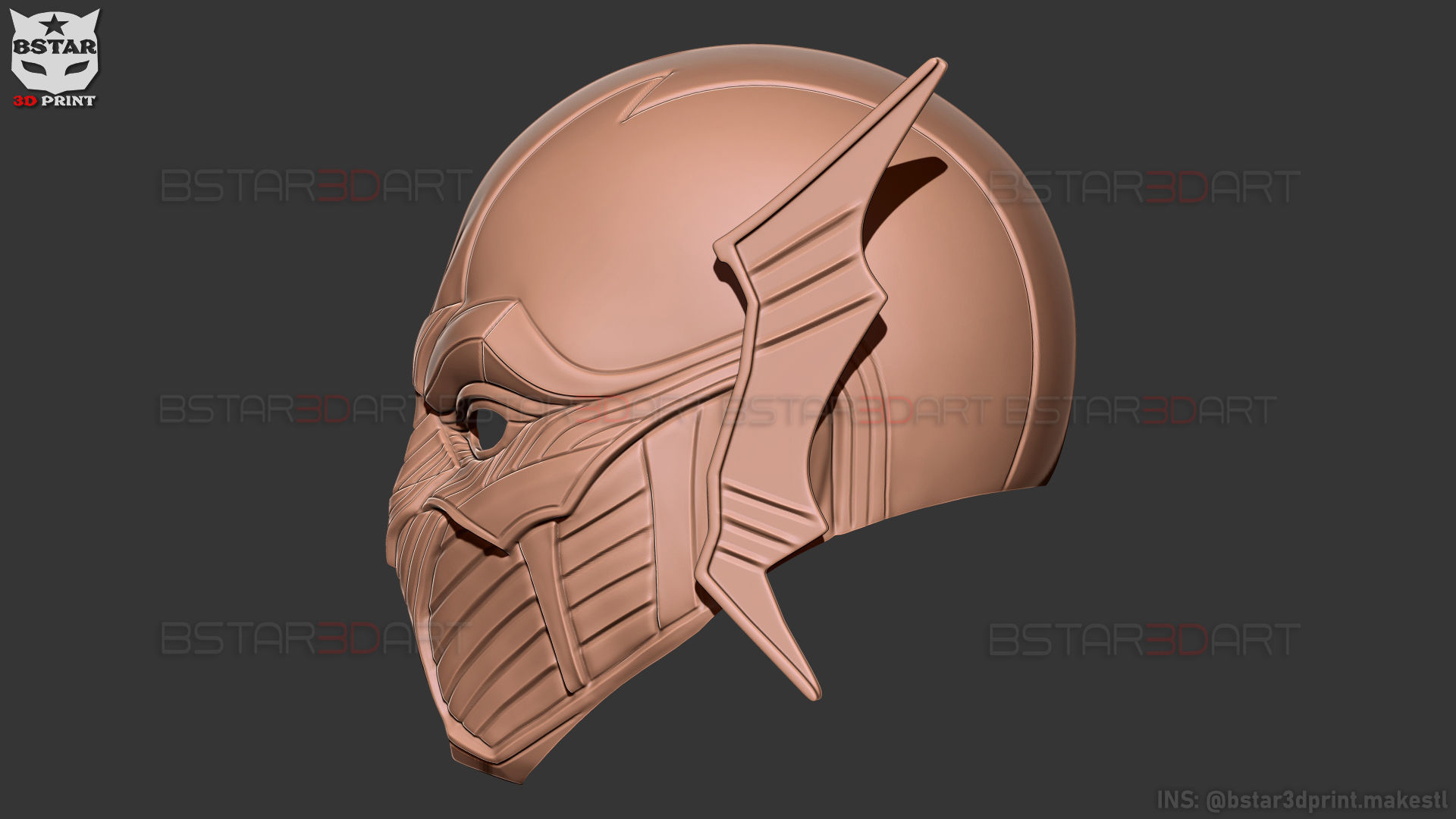 Red Death Batman Mask - Flash Mask - DC Comics 3D print model_15
