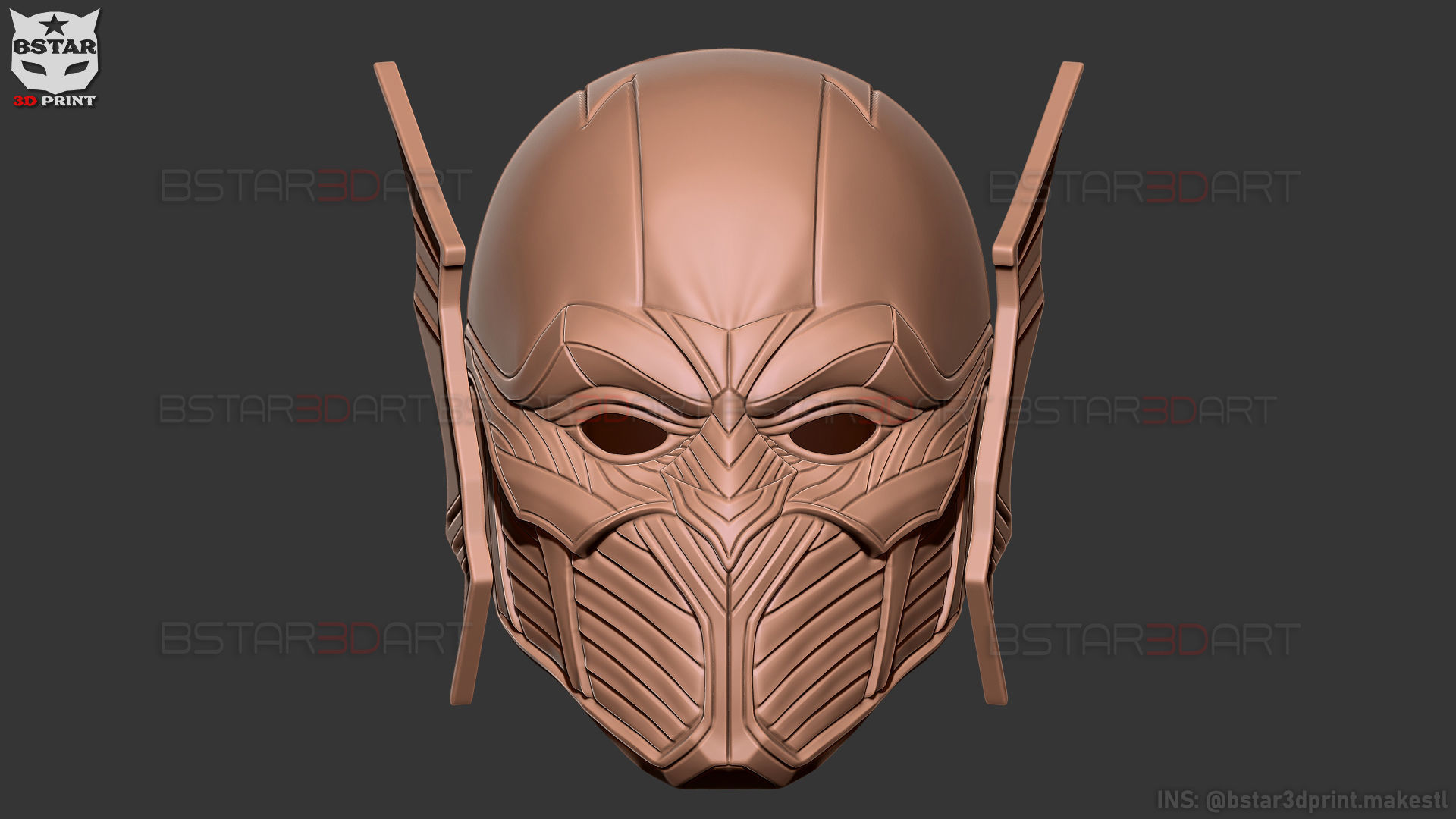 Red Death Batman Mask - Flash Mask - DC Comics 3D print model_13