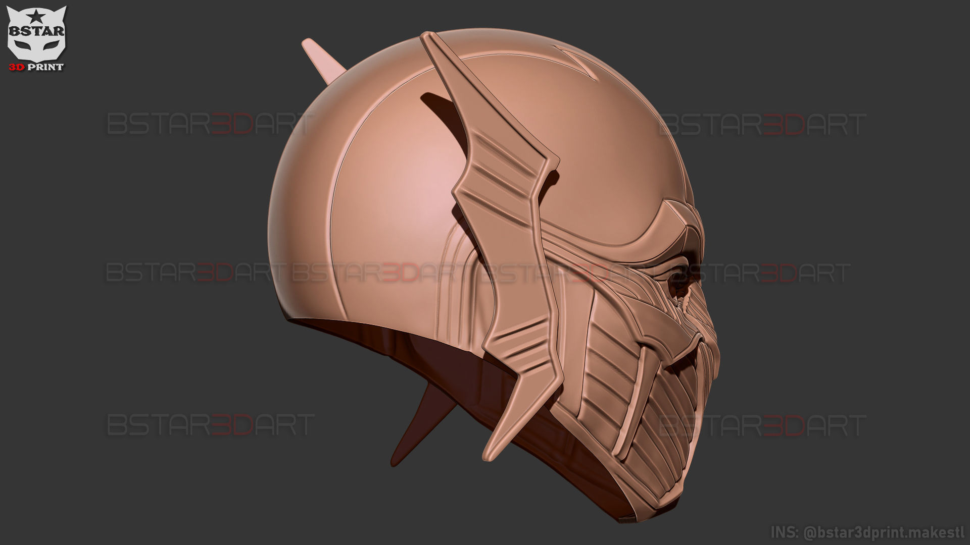 Red Death Batman Mask - Flash Mask - DC Comics 3D print model_17