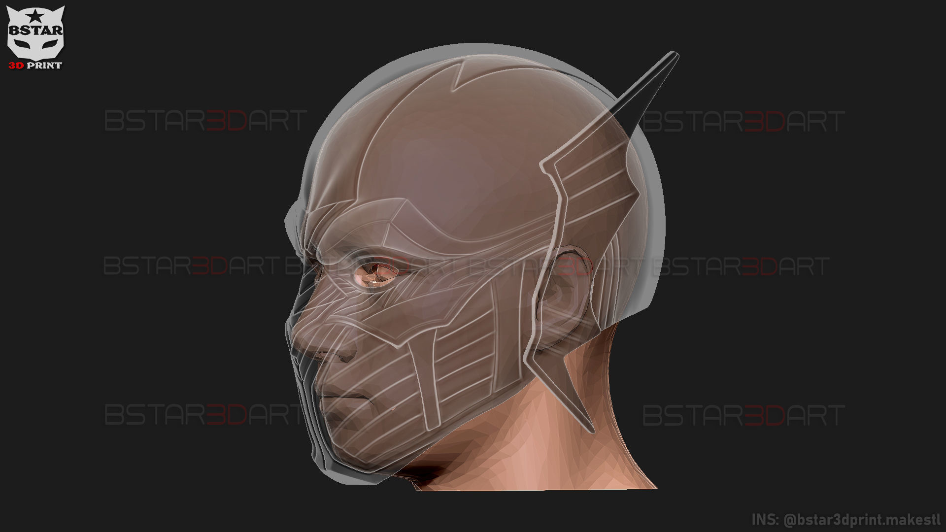 Red Death Batman Mask - Flash Mask - DC Comics 3D print model_20