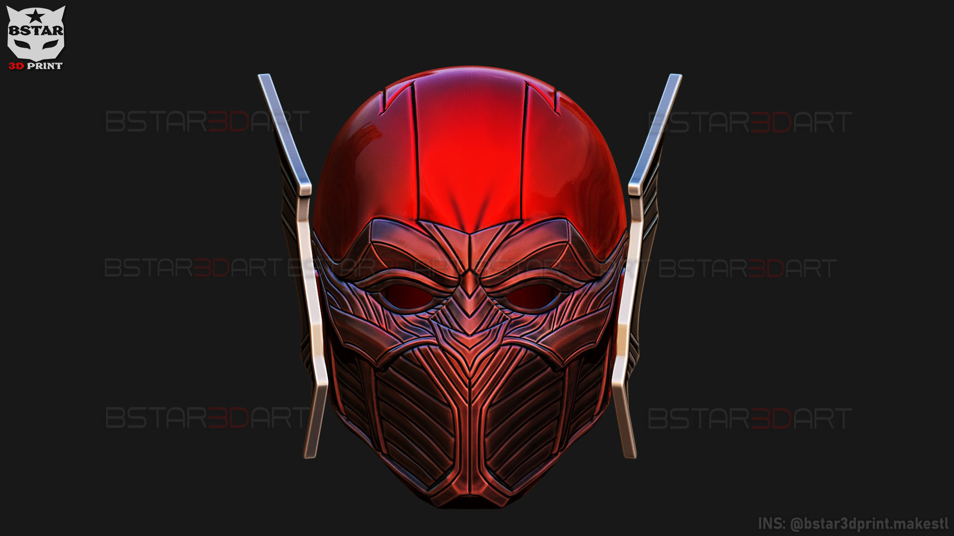 Red Death Batman Mask - Flash Mask - DC Comics 3D print model_1