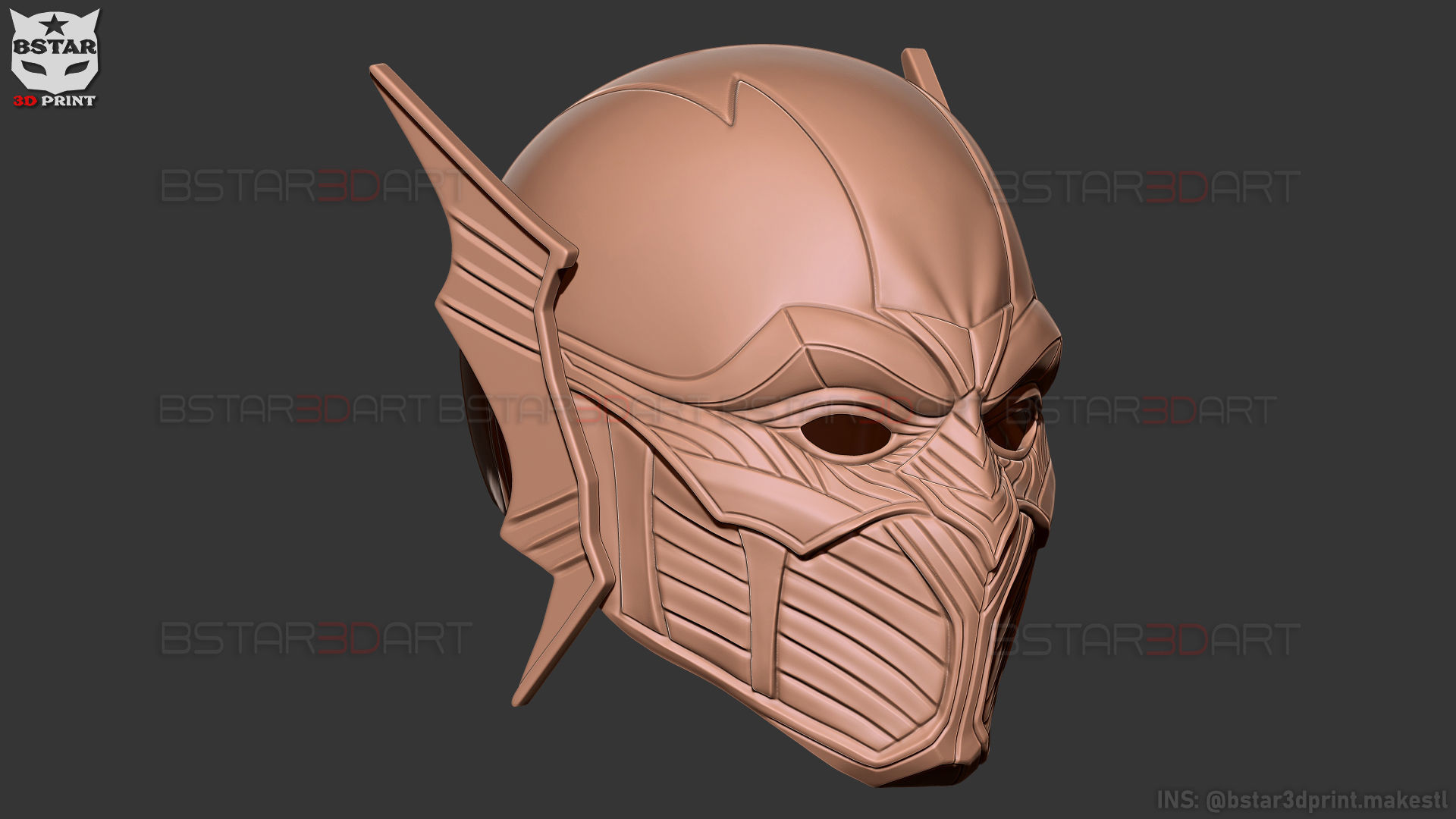 Red Death Batman Mask - Flash Mask - DC Comics 3D print model_18