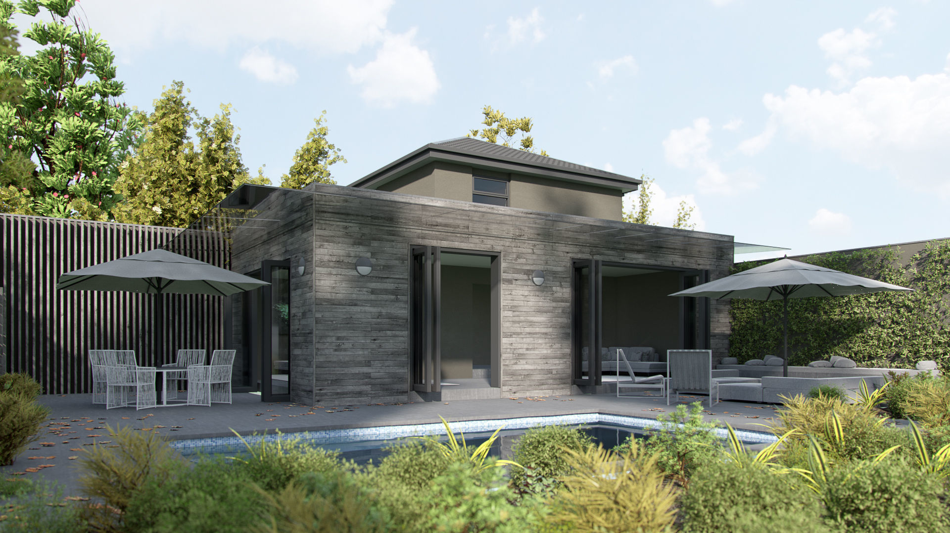 Octane - C4D Scene files - House Jackson Exterior 3D model_2