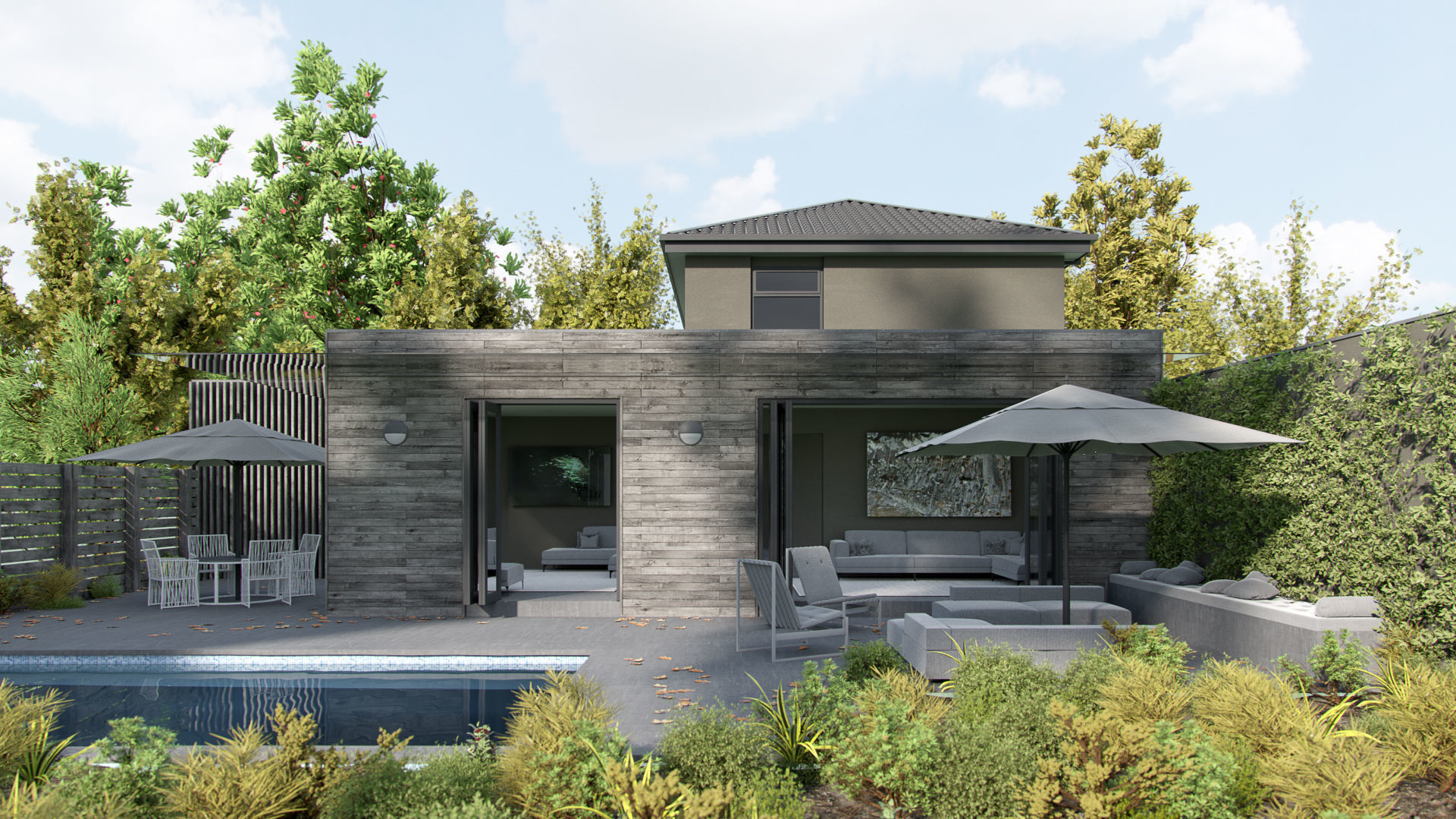 Octane - C4D Scene files - House Jackson Exterior 3D model_1