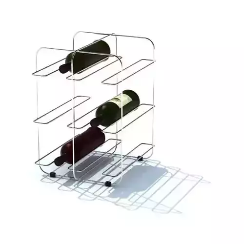 Modern Simplistic Wine Rack 3D model