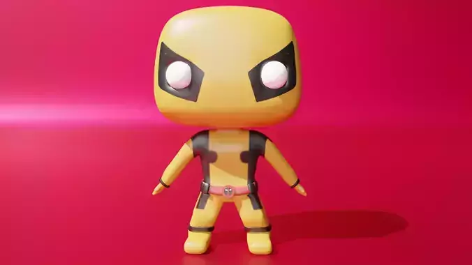 Deadpool funko pop 3d model 