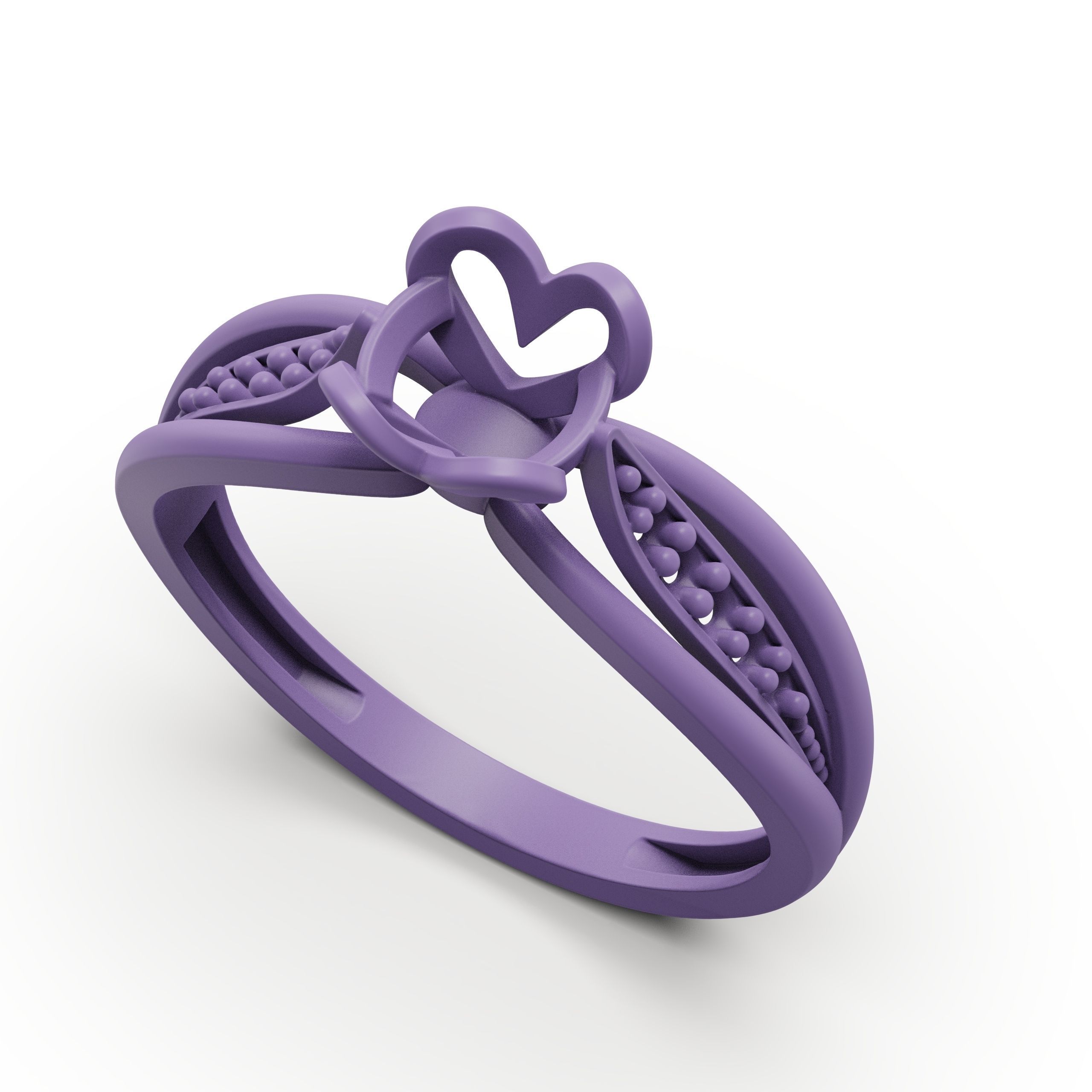 solitiare engagement ring with diamonds 3D print model_5