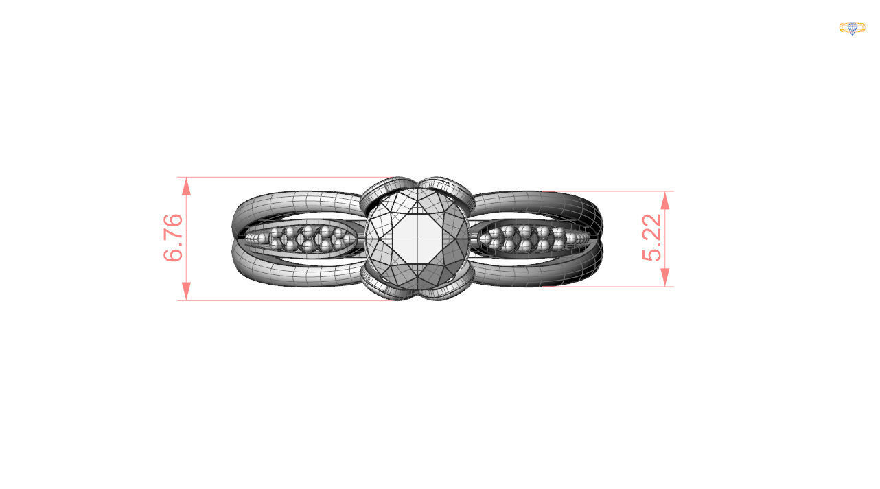 solitiare engagement ring with diamonds 3D print model_15