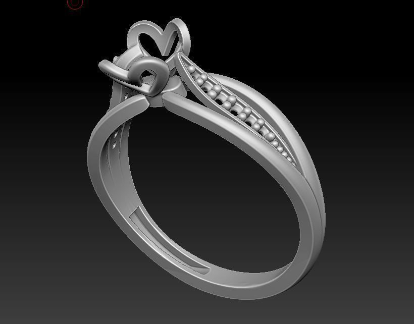solitiare engagement ring with diamonds 3D print model_8