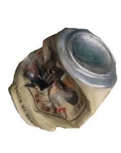 Crumpled beer can 3D model
