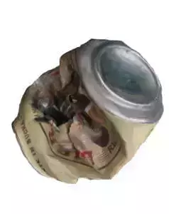 Crumpled beer can 3D model