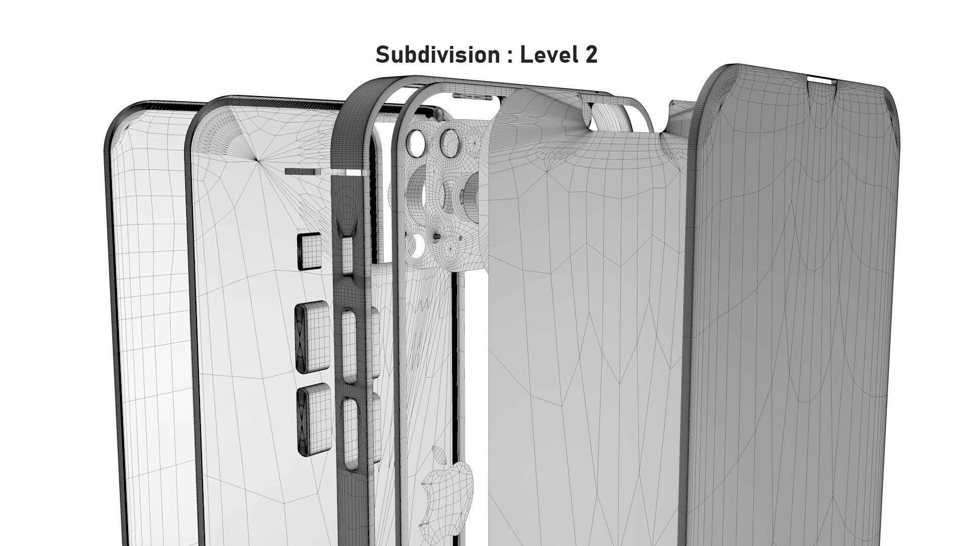 Apple iPhone 13 Pro Max Graphite Low-poly 3D model_24