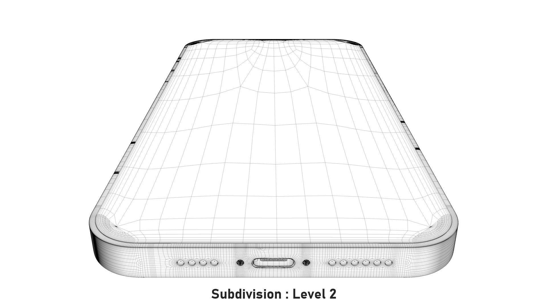 Apple iPhone 13 Pro Max Graphite Low-poly 3D model_22