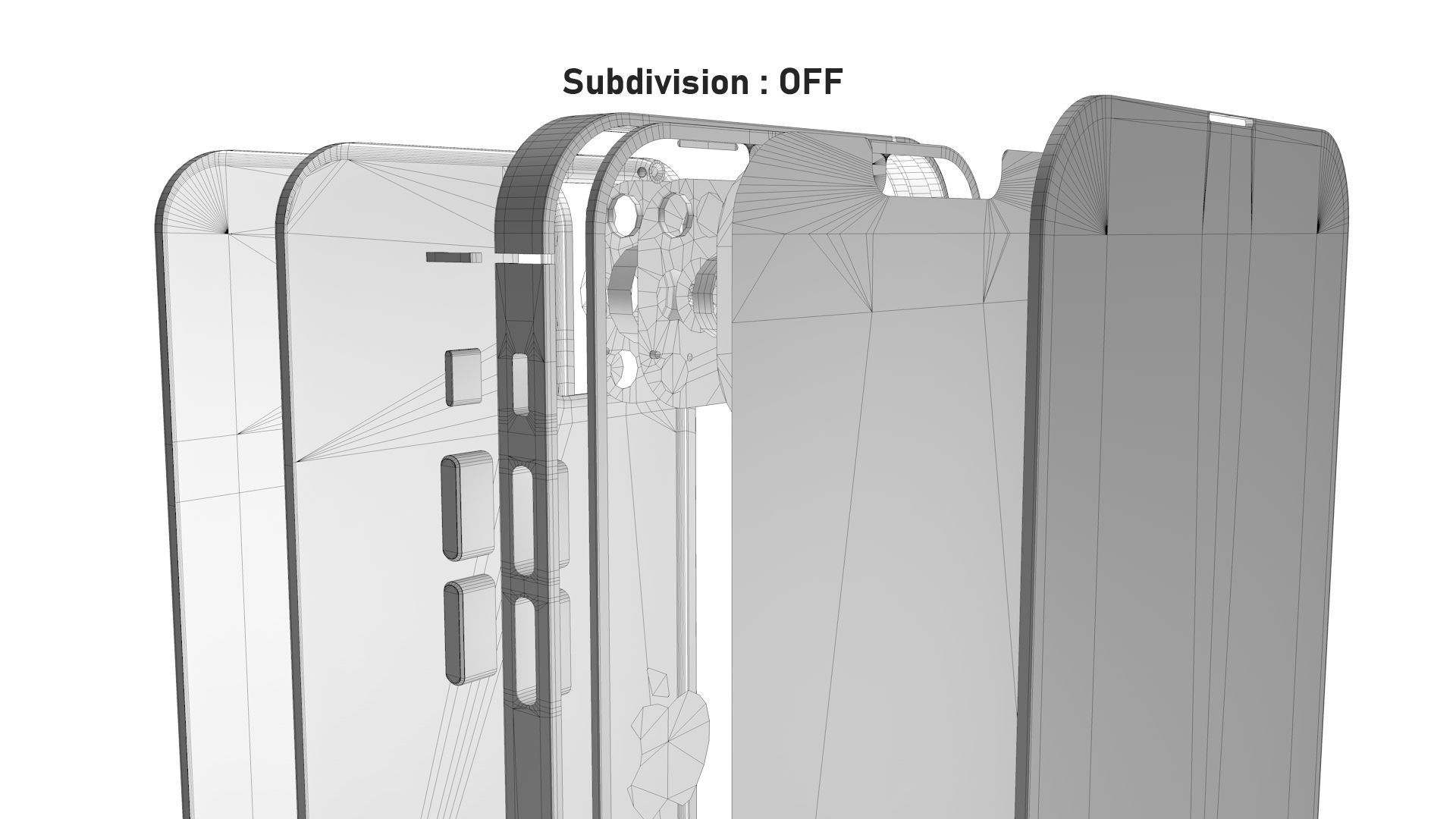 Apple iPhone 13 Pro Max Graphite Low-poly 3D model_23