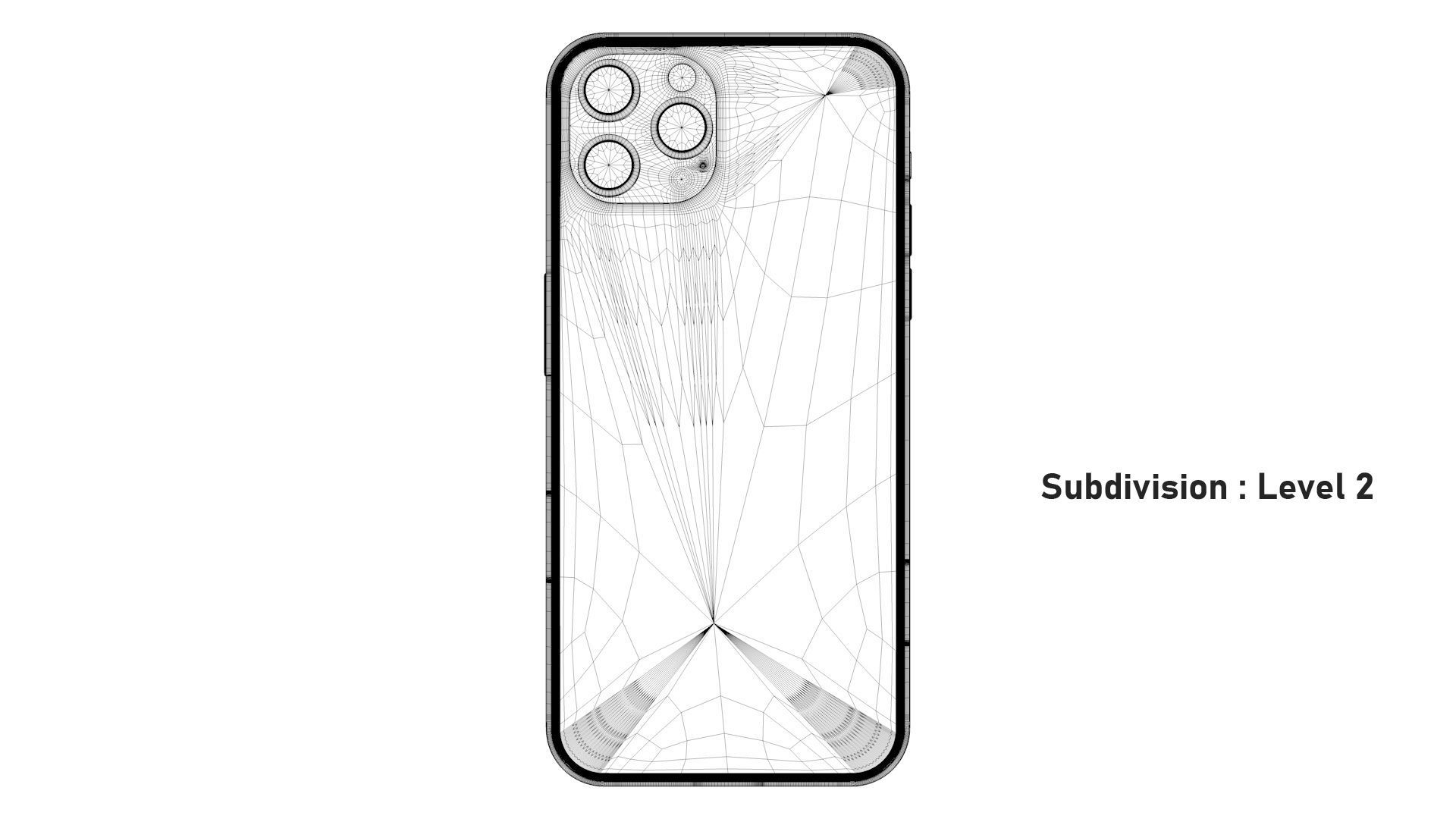 Apple iPhone 13 Pro Max Graphite Low-poly 3D model_12