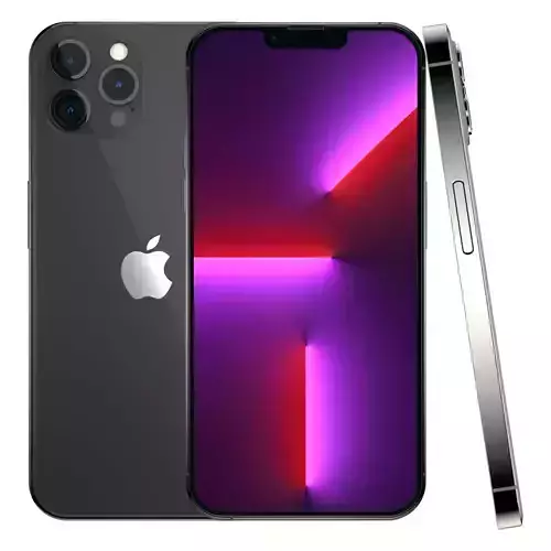 Apple iPhone 13 Pro Max Graphite Low-poly 3D model