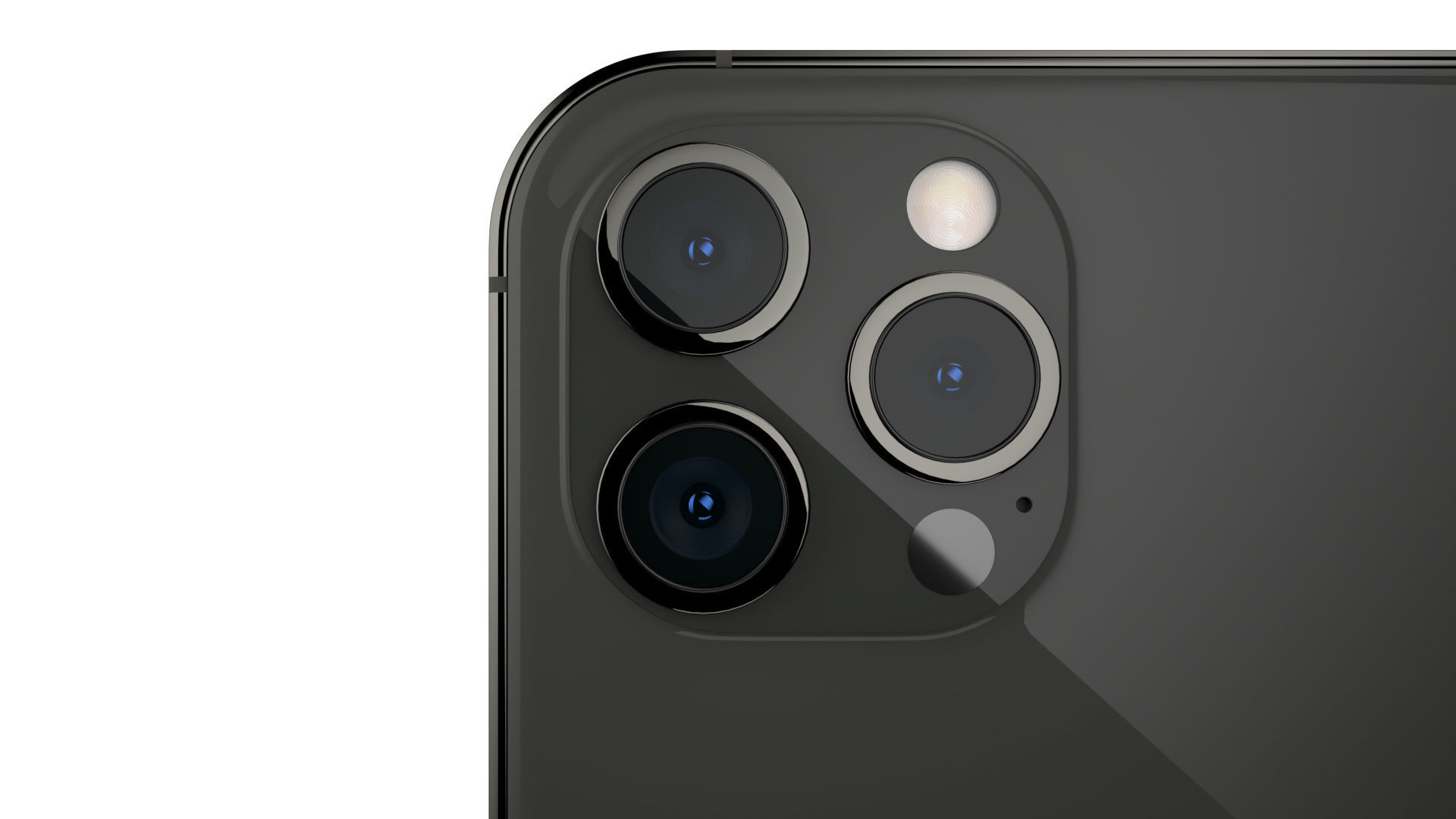 Apple iPhone 13 Pro Max Graphite Low-poly 3D model_5