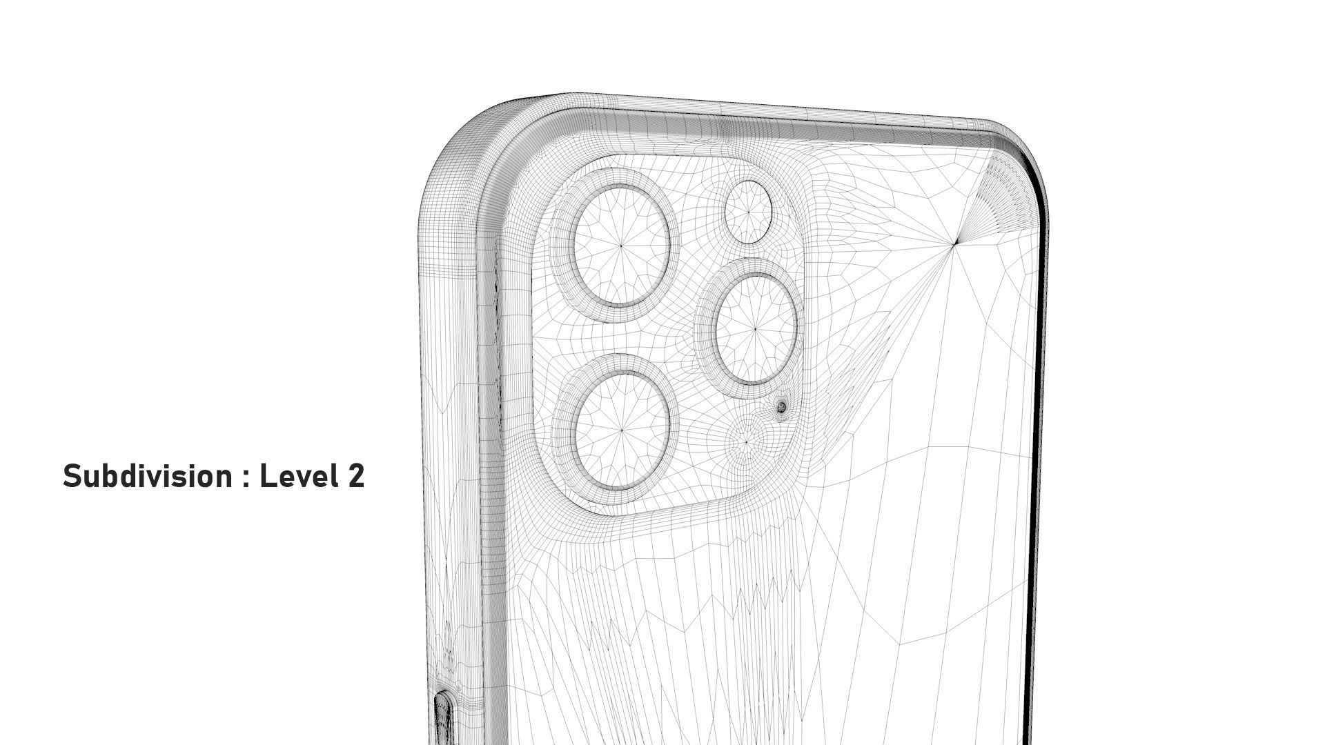 Apple iPhone 13 Pro Max Graphite Low-poly 3D model_20