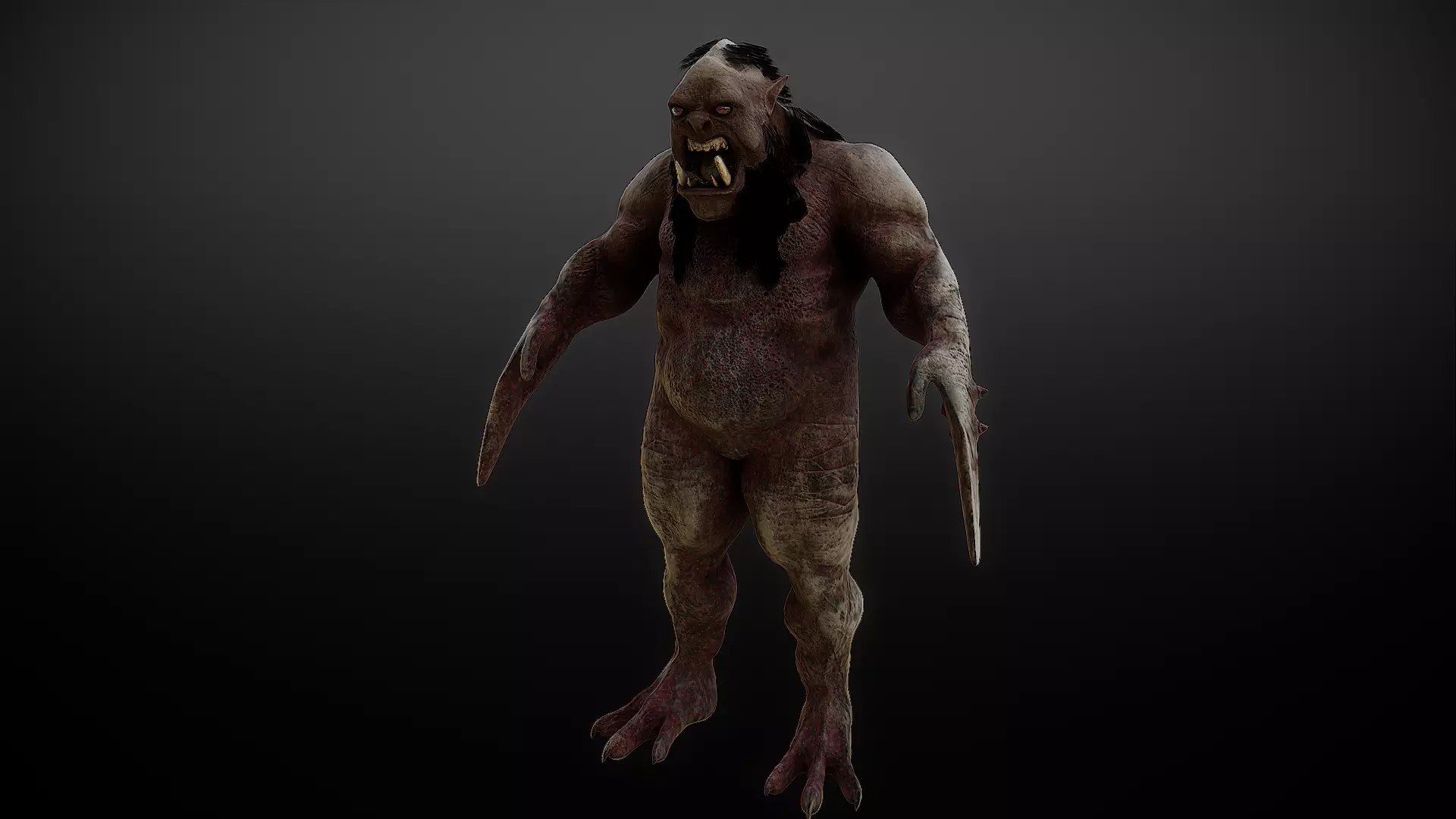Erion beast character medieval  Low-poly 3D model_0