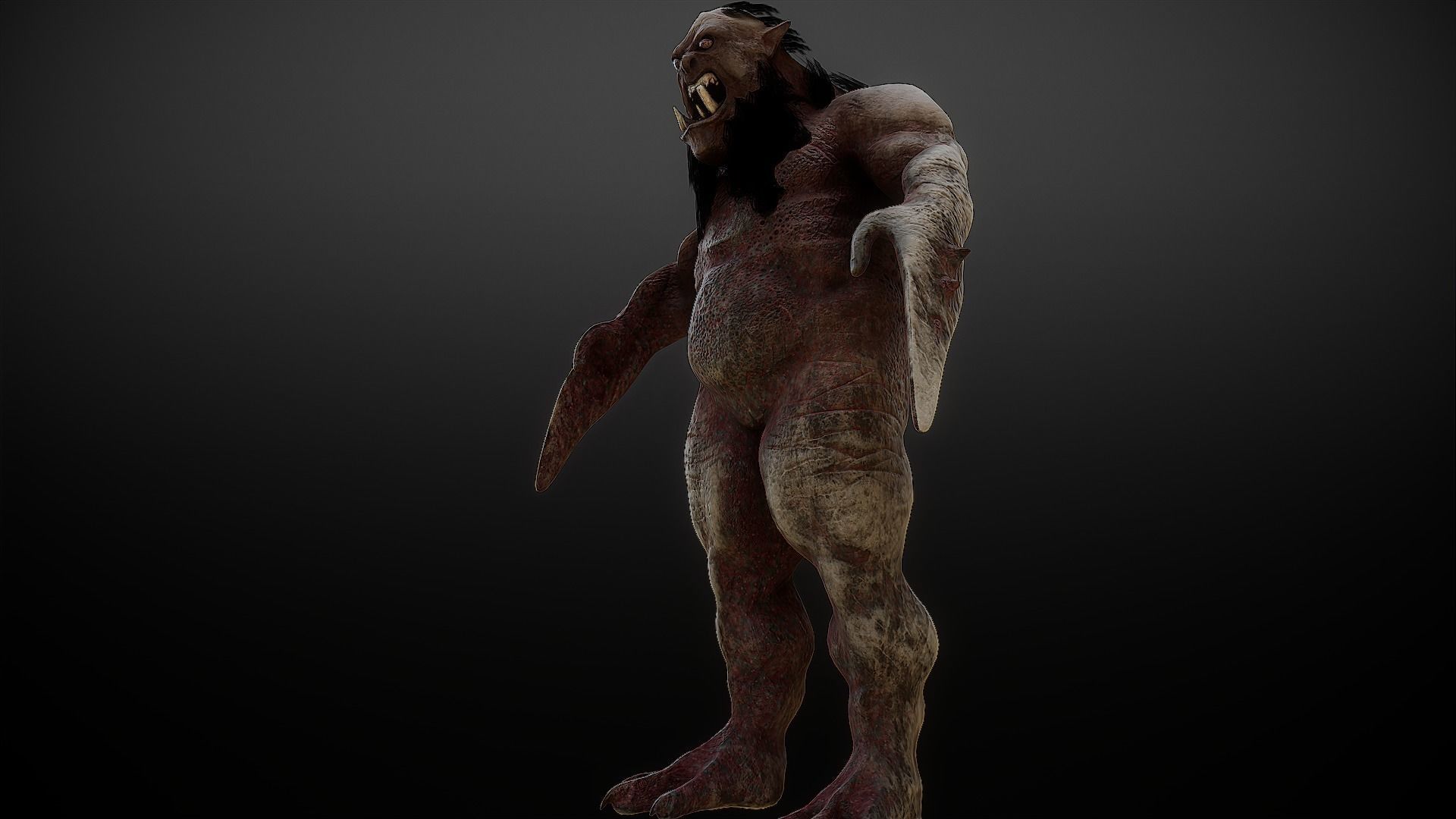 Erion beast character medieval  Low-poly 3D model_3