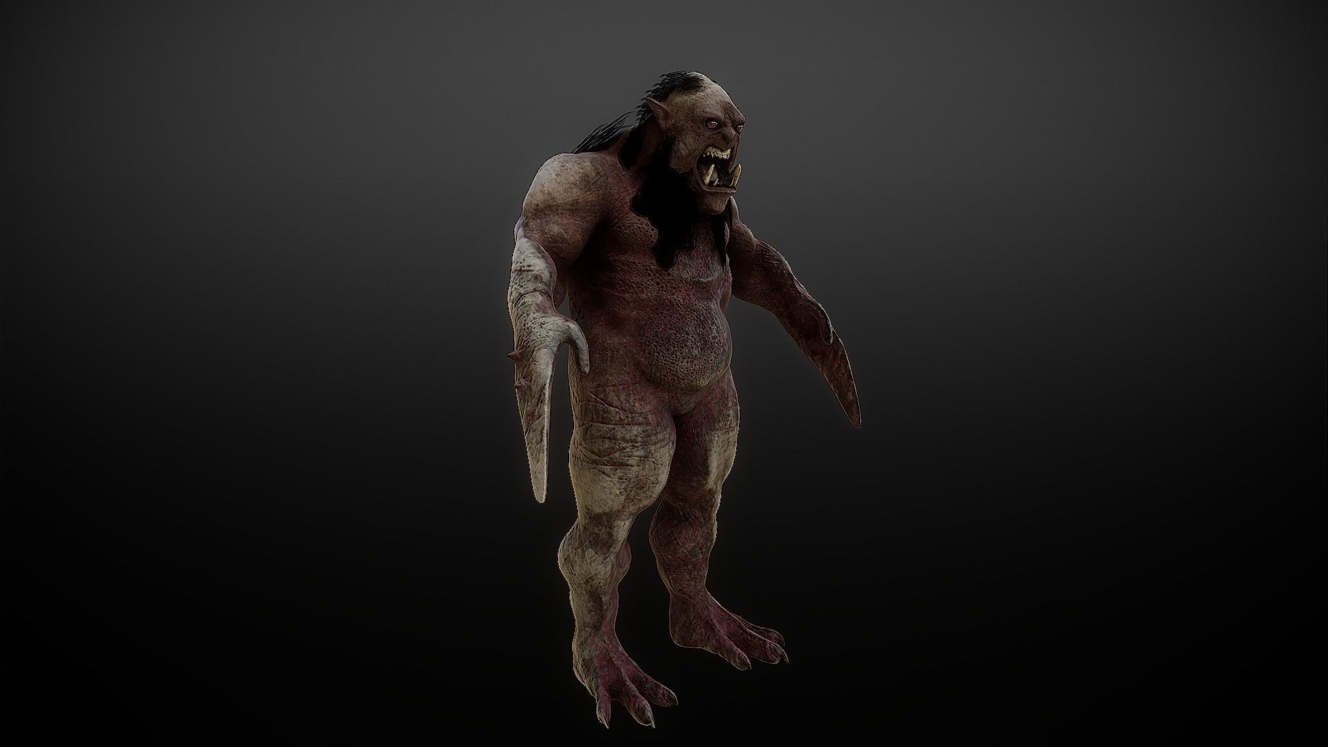 Erion beast character medieval  Low-poly 3D model_4
